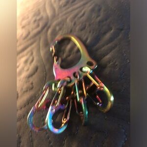 🌈Rainbow Stainless Steel Carabiner Keychain- 169A $8 or 🦋